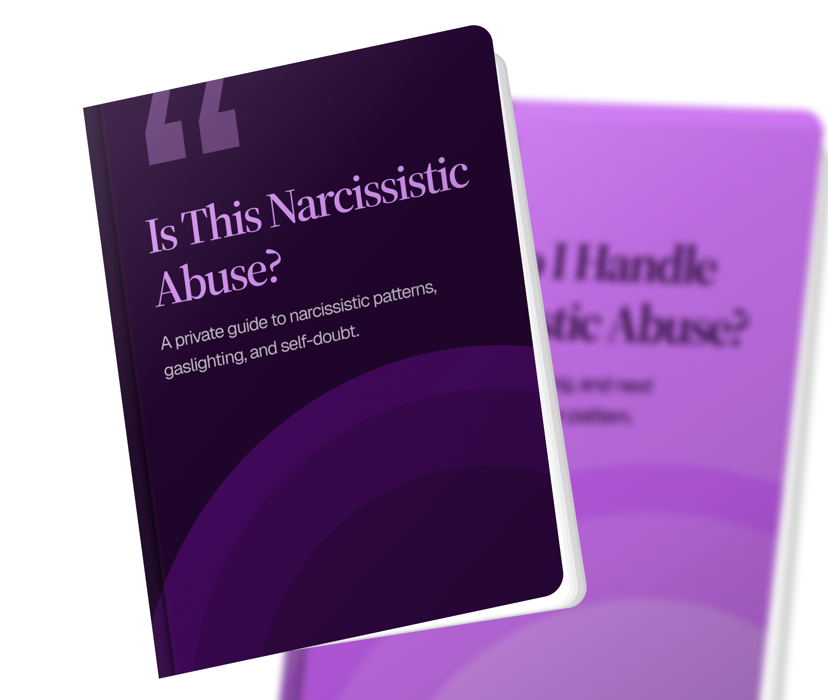 Two book mockups for Is It Narcissistic Abuse, or Am I Overreacting?